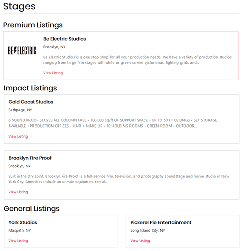 Premium listings